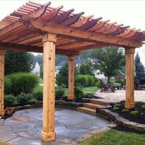 مظلات خشب ثابتة