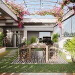 مظلات جلسات خارجية شفافة