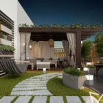 مظلات جلسات خارجية شفافة