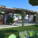 مظلات جلسات خارجية شفافة