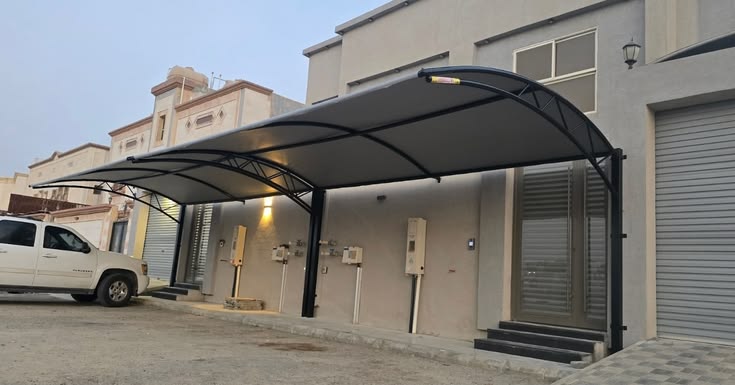 تركيب مظلات شكل فرنسي مكة للواجهات