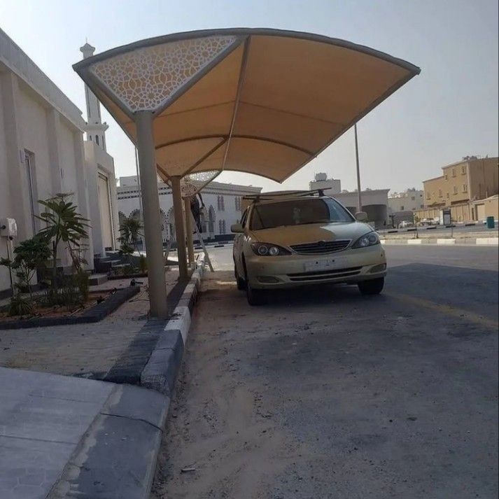 مظلات سيارات مزدوجة بولي ايثلين مكة